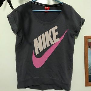 Nike short sleeve sweatshirt.